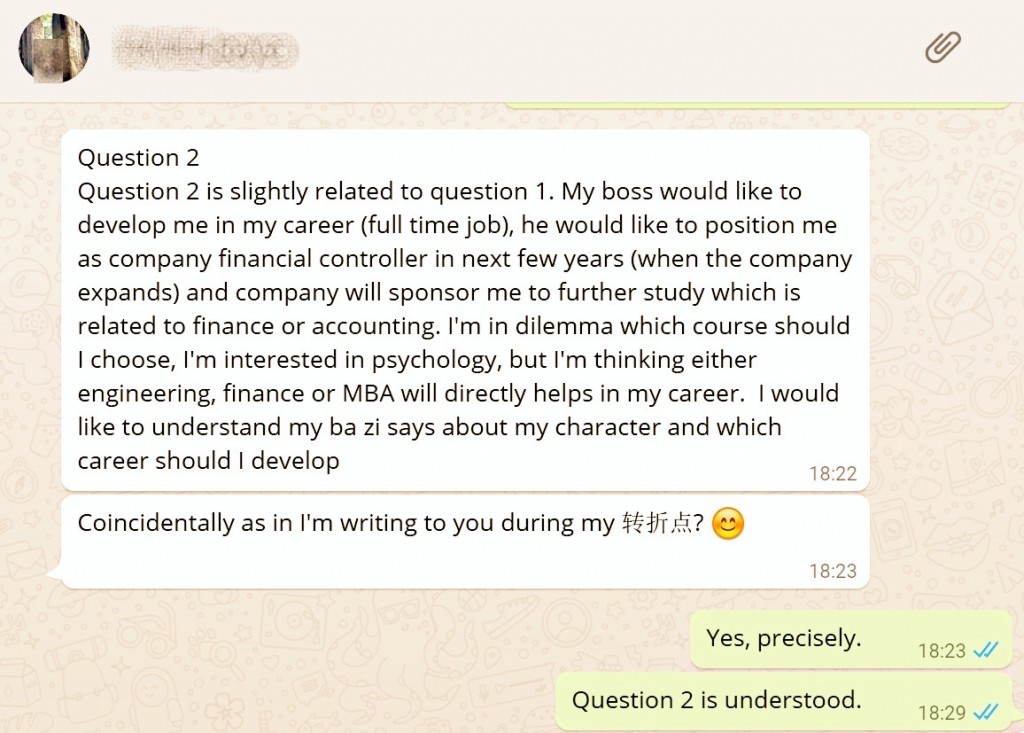 Testimonial for BaZi 2